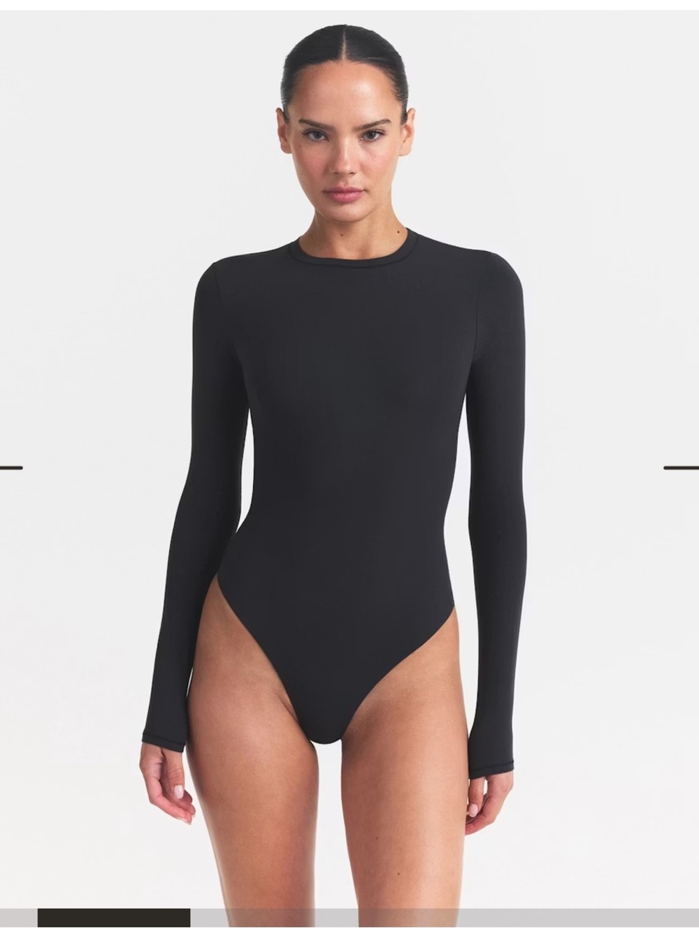 SKIMS Black Long-Sleeve Scoop-Neck Bodysuit(says LG but honestly fits like a MED